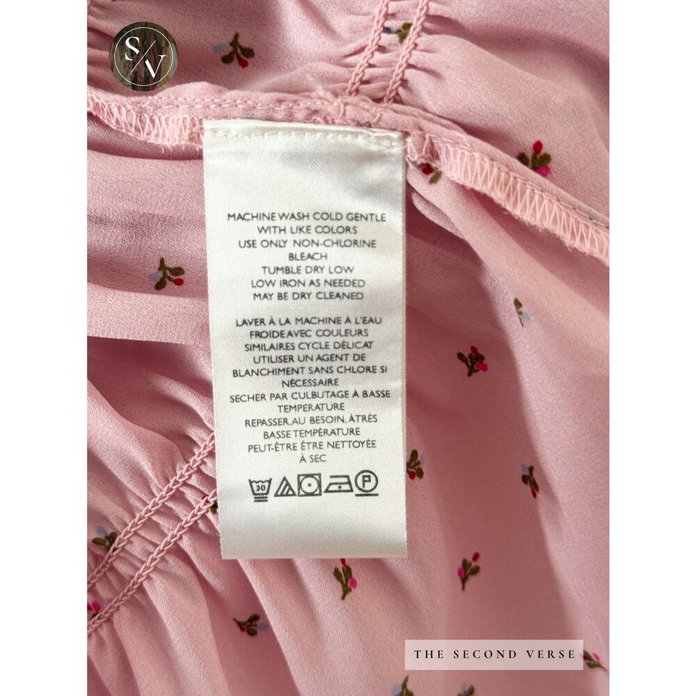 NWT Free People Adore You Blouse Top Floral Pink Size Medium - Picture 12 of 14